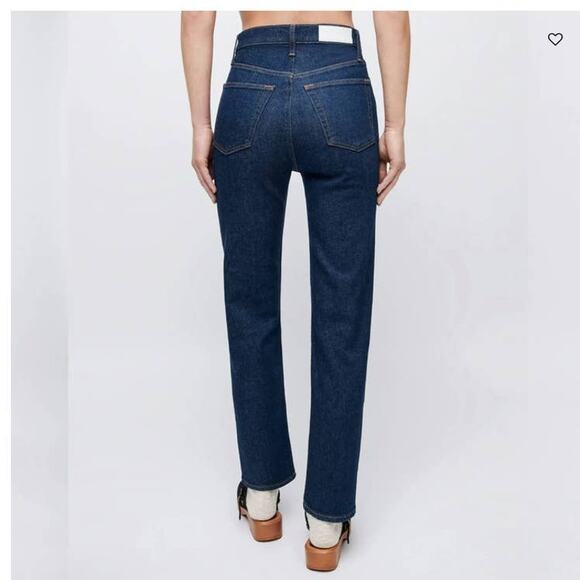 RE/DONE 70's Ultra High Rise Stove Pipe Jeans in Rigid Like Size 26 NWT - Picture 1 of 16